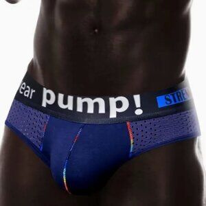 PUMP! Men's Briefs Sports Style Mesh Sexy Underwear for Fitness Men Large Pride
